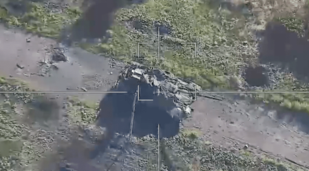 Russians try to destroy their own abandoned T-90M tank worth up to $4.5m with Lancet kamikaze drones