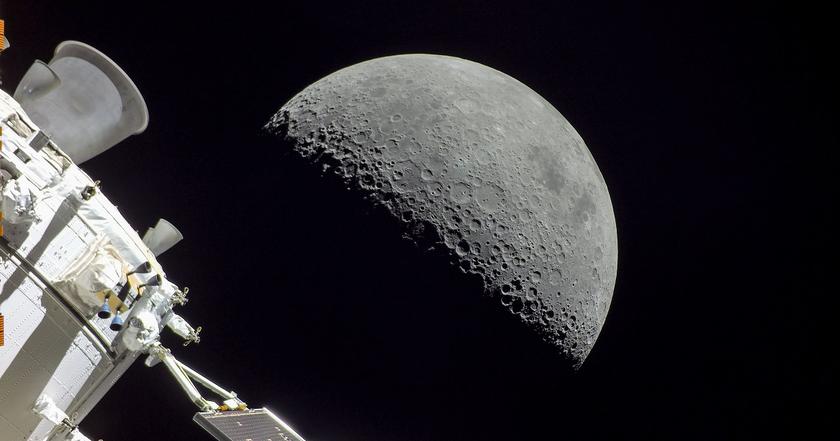 L'astronave Orion ha fotografato la luna con una action camera GoPro Hero 4 Black