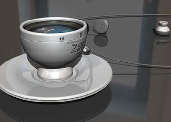 Zan: концепт плеера в чашке для кофе