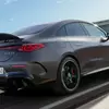 Превью электрического седана Mercedes-AMG CLA 45 - вид сзади на трассе