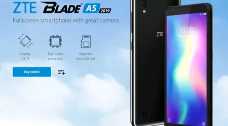 ZTE Blade A5 2019: ультрабюджетник з 5.45-дюймовим екраном 18:9 та восьмиядерним процесором за $100