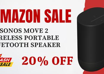 Get the Sonos Move 2 Wireless Portable Bluetooth Speaker with a $90 OFF!