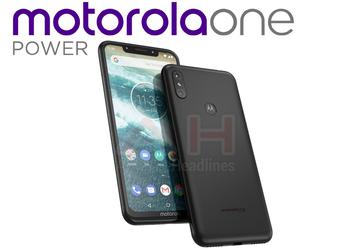 Первое фото Motorola One Power с вырезом в стиле iPhone X