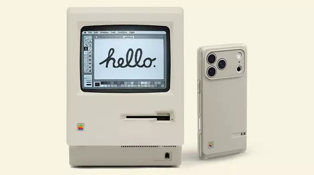 iPhone en costume de Macintosh : ...