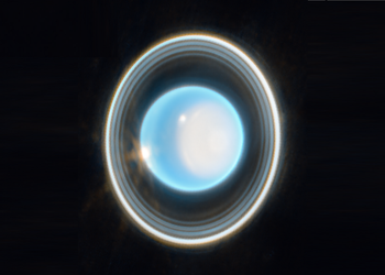 James Webb tomó una imagen espectacular de Urano con anillos brillantes