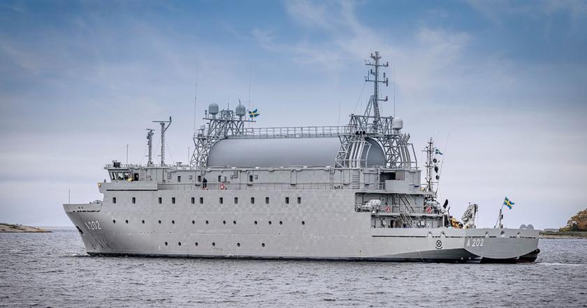 Suecia comienza a probar el buque espía HMS Artemis, que sustituirá al HMS Orion, de 40 años de antigüedad