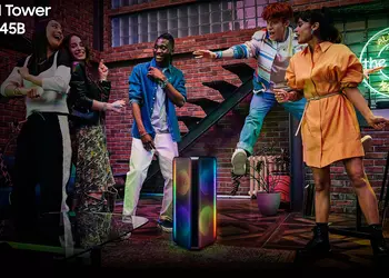 Samsung Sound Tower MX-ST45B: 160-ваттная беспроводная колонка с подсветкой, защитой IPX5 и автономностью до 12 часов