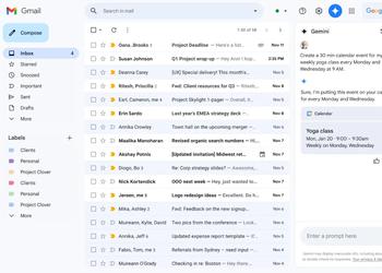 Gmail интегрирует Google Calendar в боковую панель Gemini 