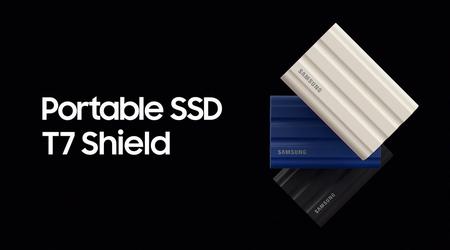 Samsung представила переносний SSD-накопичувач Portable T7 Shield із захистом від води та ударів і об'ємом до 2 ТБ
