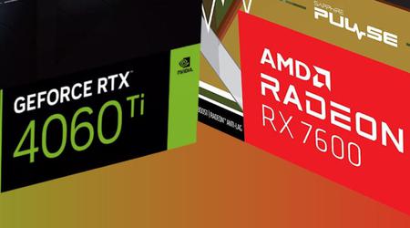 GeForce RTX 4060 Ti with 8GB of memory is 3-40% more powerful than Radeon RX 7600