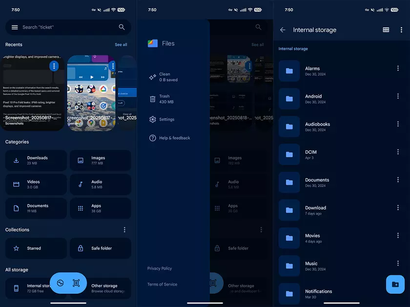 Google продолжает внедрять свой новый дизайн Material 3 Expressive - обновление получил файловый менеджер (изображение)