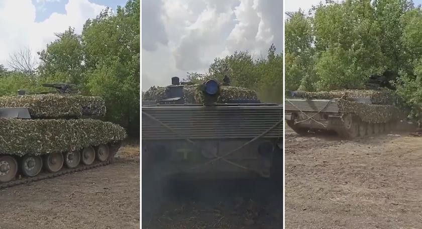 Вооружённые Силы Украины впервые показали немецкий танк Leopard 2A4 с камуфляжной системой Barracuda MCS