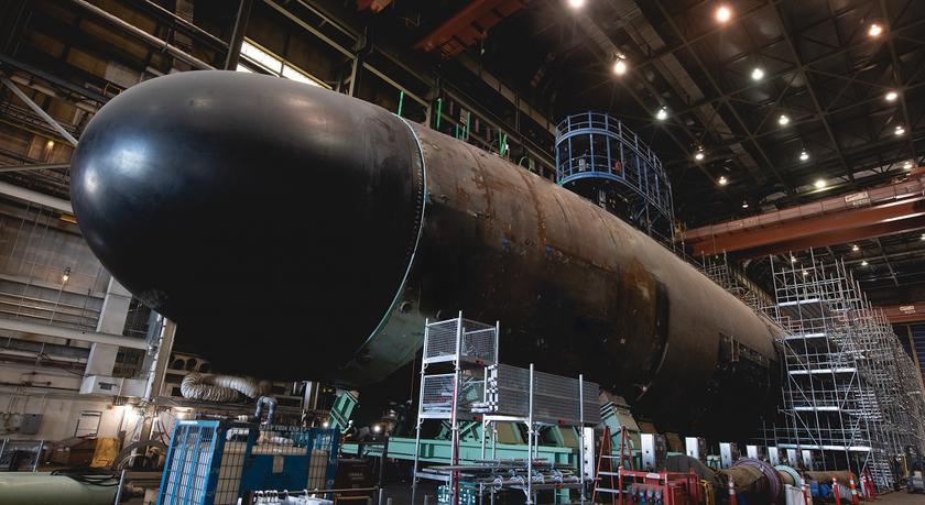 NNS достигла важной вехи в строительстве ударной атомной субмарины USS Arkansas класса Virginia четвёртого поколения, которая получит 12 крылатых ракет Tomahawk