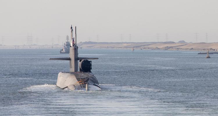 Ein atomgetriebenes US-U-Boot der Ohio-Klasse mit ...