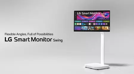 Комп'ютер більше не потрібен: LG представила смартмонітор Smart Monitor Swing з webOS на підставці з колесами