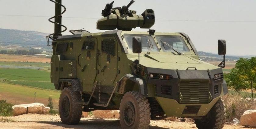 L'AFU utilise des GAIA Amir à l'avant : Des véhicules blindés israéliens avec une configuration de roues 4×4 et un châssis basé sur le Ford F550. 