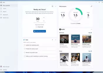 Microsoft добавит в стандартные "Часы" Windows 11 функциональность таймеров Pomodoro