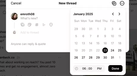 Threads now allows you to schedule posts