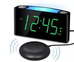 Extra Loud Vibrating Alarm Clock PPLEE with Bed Shaker for Heavy Sleeper