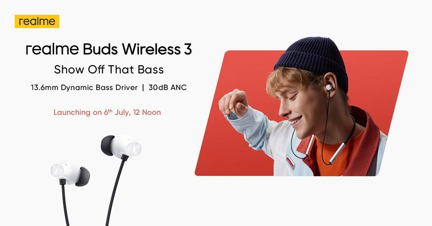 realme 6 июля представит наушники Buds Wireless 3 с ANC и фукнцией Spatial Audio дешевле $40