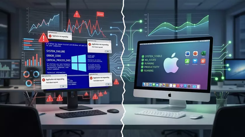 Иллюстрация ошибок в работе операционной системы Windows