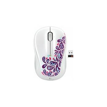 Logitech Wireless Mouse M325 White Paisley White USB