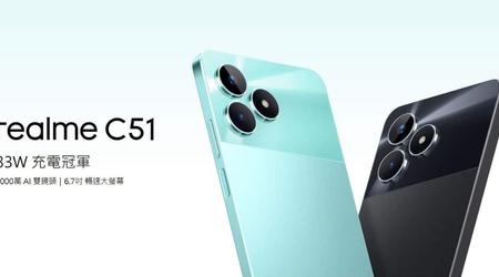 Realme C51 - 90Hz-skjerm, 50MP-kamera, 5000 mA*h og Android 13 til en pris av $ 125