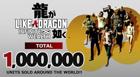 Sega has announced that Like a Dragon: Infinite Wealth has reached one million copies sold