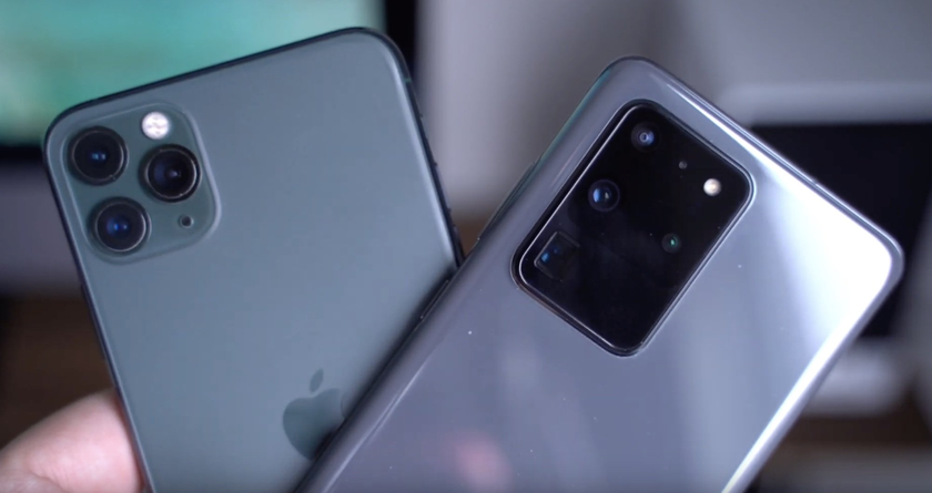 Samsung Galaxy S20 Ultra против iPhone 11 Pro Max в дроп-тесте