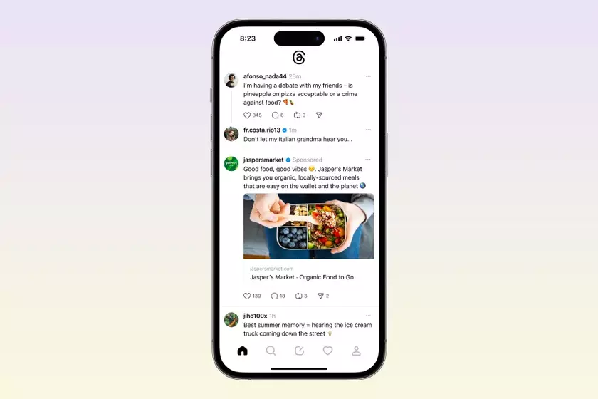 Meta начинает тестирование рекламы в своем новом приложении Threads