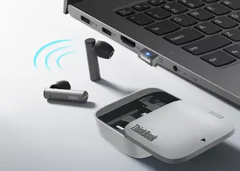 Lenovo представила ThinkBook Pods Pro: TWS-наушники с USB-приёмником, оптимизированные для Skype и Teams