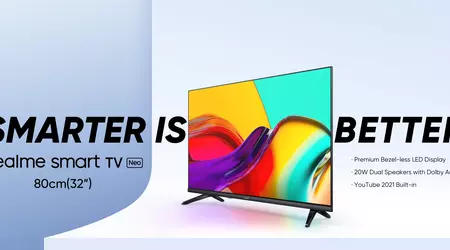 Realme Smart TV Neo: 32-inch TV with a thin frame, 20-watt speakers, Android TV on board and a price tag of $205