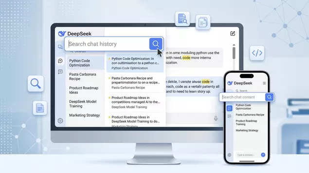 DeepSeek ajoute la recherche dans l'historique ...
