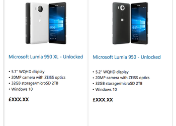 Microsoft «анонсировала» Lumia 950 раньше времени