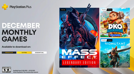 Mass Effect Legendary Edition, Biomutant and Divine Knockout: games that PlayStation Plus subscribers will receive in December