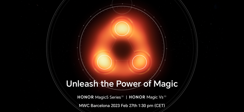 Официально: Honor 27 февраля покажет на MWC 2023 серию устройств Magic 5 и складной смартфон Magic Vs