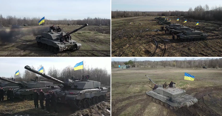The Ministry of Defense showed British Challenger 2 tanks in Ukraine for the first time on video