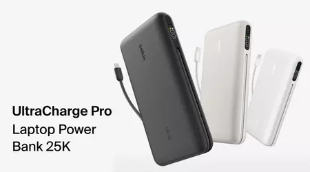 Belkin UltraCharge Pro 25K: a 140W laptop power bank with a built-in cable