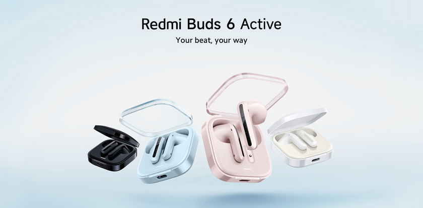 Redmi Buds 6 Active с драйверами на 14.2 мм, Bluetooth 5.4 и защитой IPX4 дебютировали на глобальном рынке