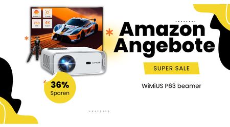 WiMiUS P63 Full HD Beamer Bundle – Jetzt über 108€ sparen!