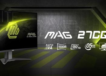 MSI MAG 27CQ6F: 27-inch curved monitor with 2K resolution and 180Hz refresh rate
