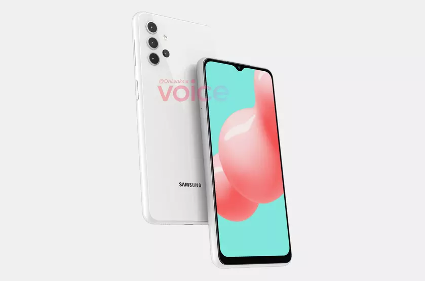 Samsung Galaxy A32 5G на качественных рендерах: плоский дисплей Infinity-V, квадро-камера и боковой сканер отпечатков пальцев