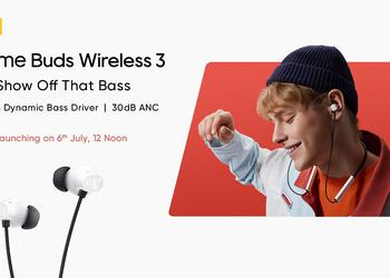realme 6 июля представит наушники Buds Wireless 3 с ANC и фукнцией Spatial Audio дешевле $40