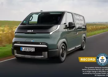 Рекорд Гиннесса: Kia PV5 Cargo проехал 693 км на одной зарядке с максимальной полезной нагрузкой