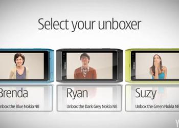 Интерактивная официальная распаковка Nokia N8 на видео