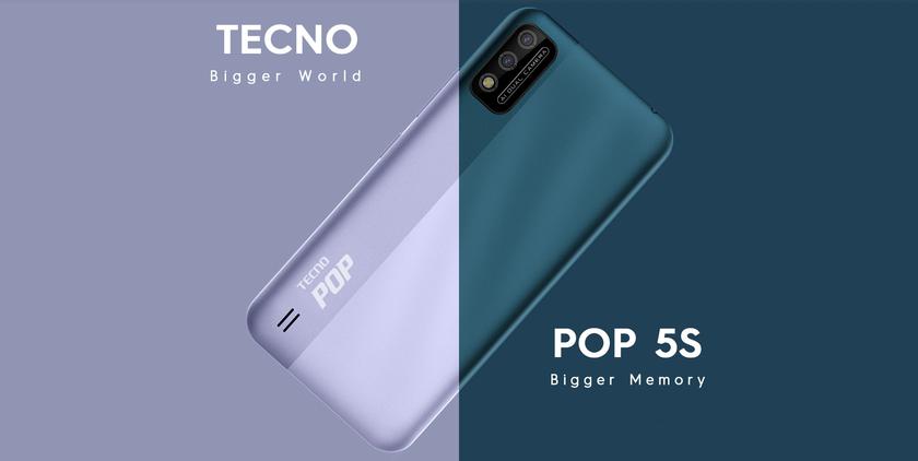 Tecno Pop 5S: 5.7-дюймовый экран, двойная камера и Android Go Edition на борту за $108