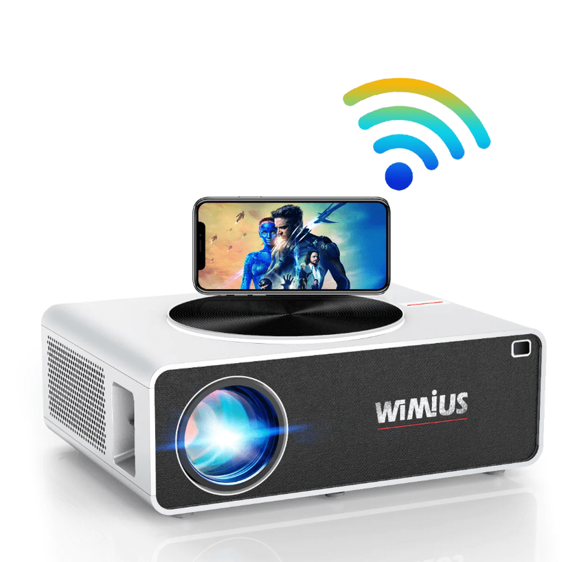[Auto Focus] Wimius Projector, Native 1080P Projector with WiFi and  Bluetooth, Smart Home Movie Projector 4K Support, 300 Large Screen, for