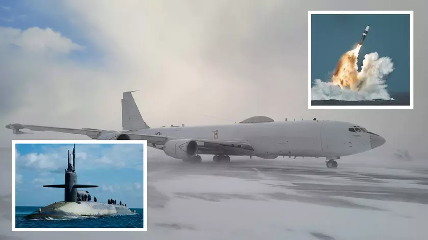 США пугают россию самолётом судного дня E-6B Mercury, который управляет пусками межконтинентальных баллистических ракет Trident II D5 с ядерными боеголовками мощностью 475 килотонн