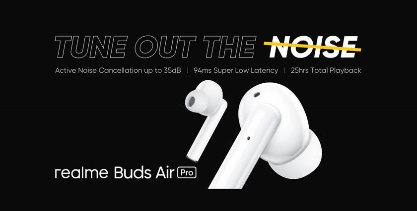 Realme Buds Air Pro: TWS-наушники с ANC за $68