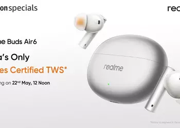 TWS-наушники realme Buds Air 6 с ANC и поддержкой LHDC дебютируют на глобальной презентации realme GT 6T